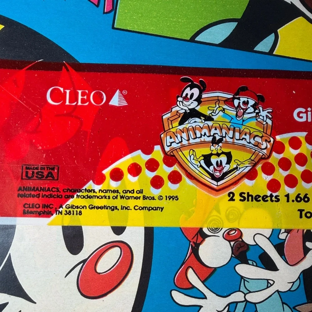 5/$25 VINTAGE Birthday Wrapping Paper Animaniacs